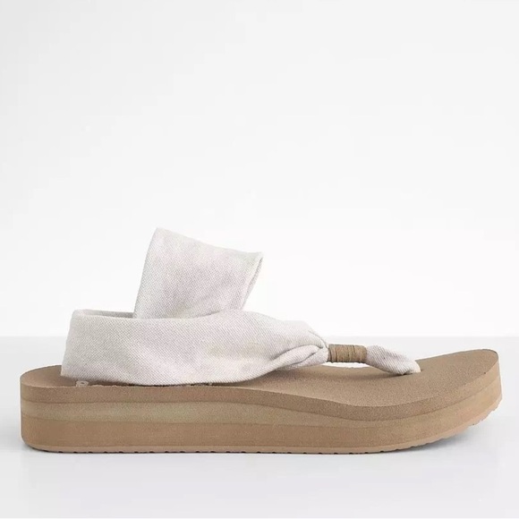 #01 Sanuk Peyote Sling St Midform Back Casual Soft Platform Yoga Sandals Shoes 8 - Picture 7 of 9